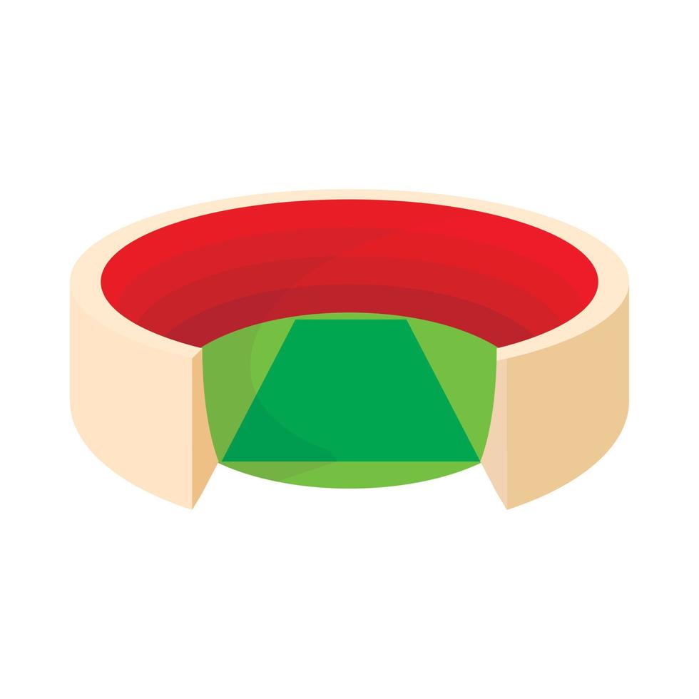 Round stadium icon, cartoon style vector