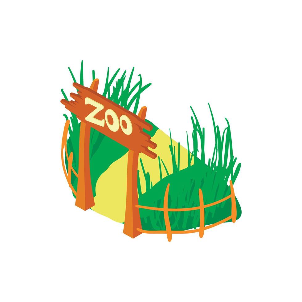 Zoo icon, cartoon style vector