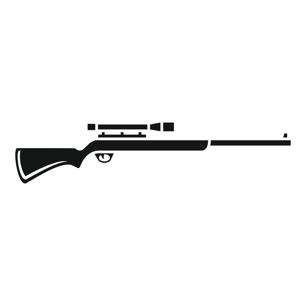 icono de rifle de alcance de francotirador, estilo simple vector