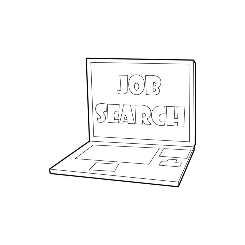 Search job icon in outline style vector