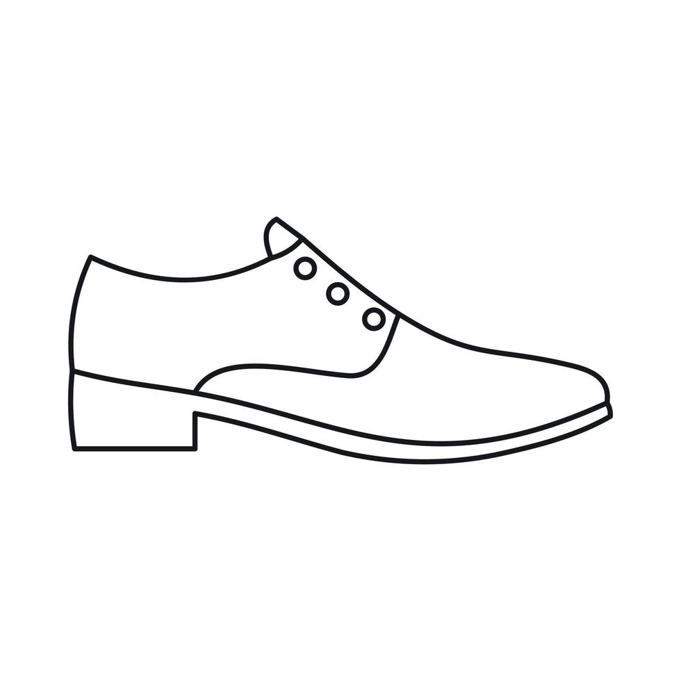 Men shoe icon, outline style vector