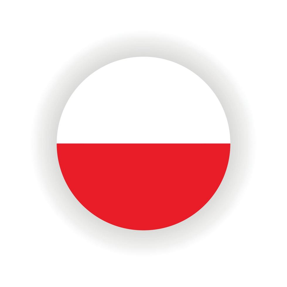 Poland icon circle vector