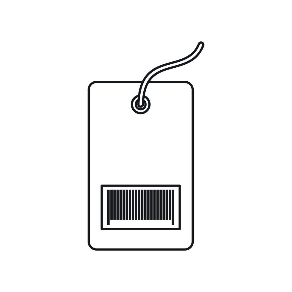 Tag with bar code icon, outline style 14465371 Vector Art at Vecteezy