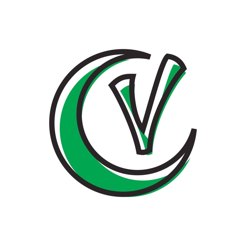 Checkmark and crescent icon, flat style vector