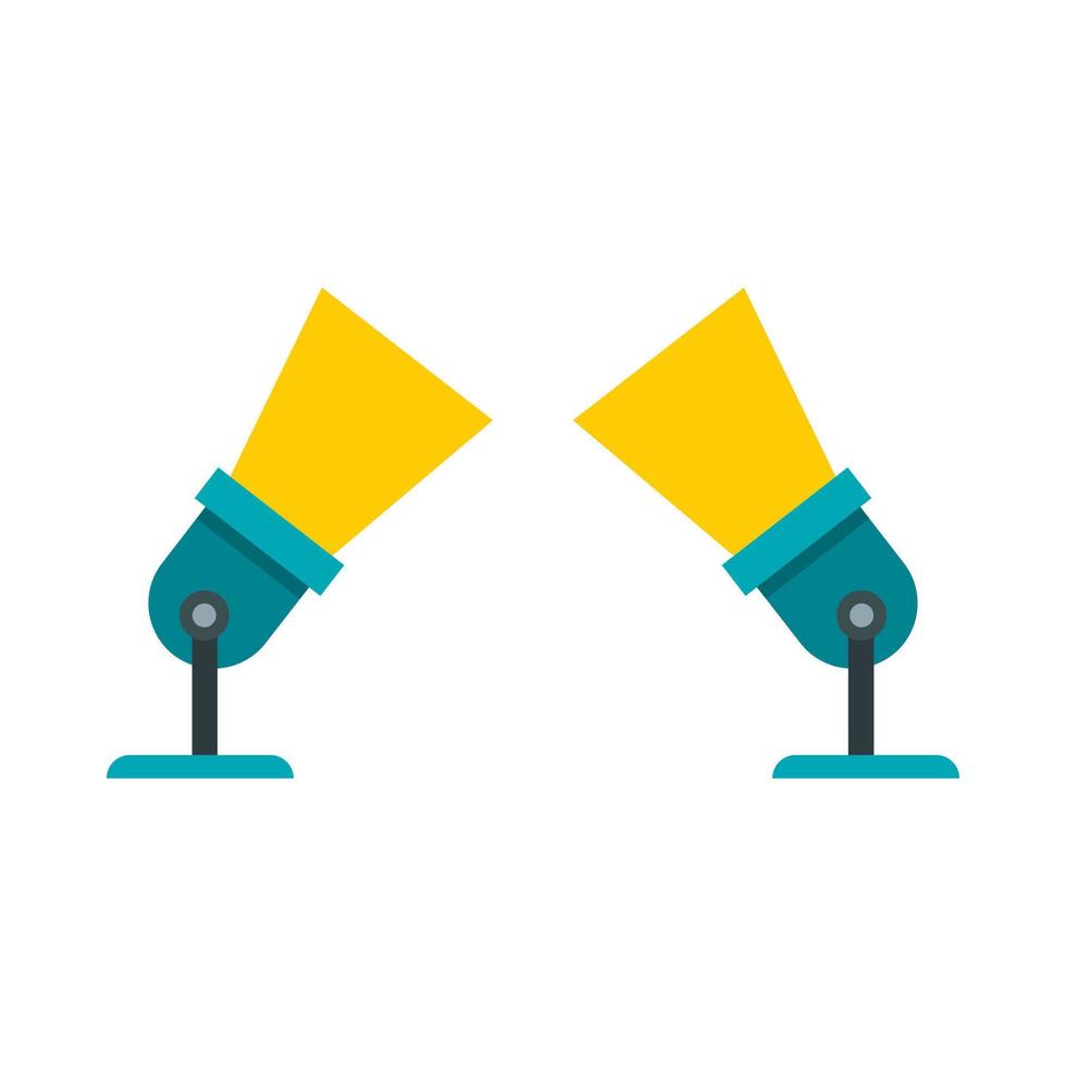 Two spotlights icon in flat style vector