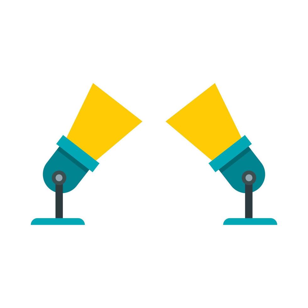 Two spotlights icon in flat style vector