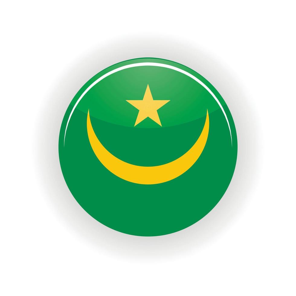 círculo de icono de mauritania vector