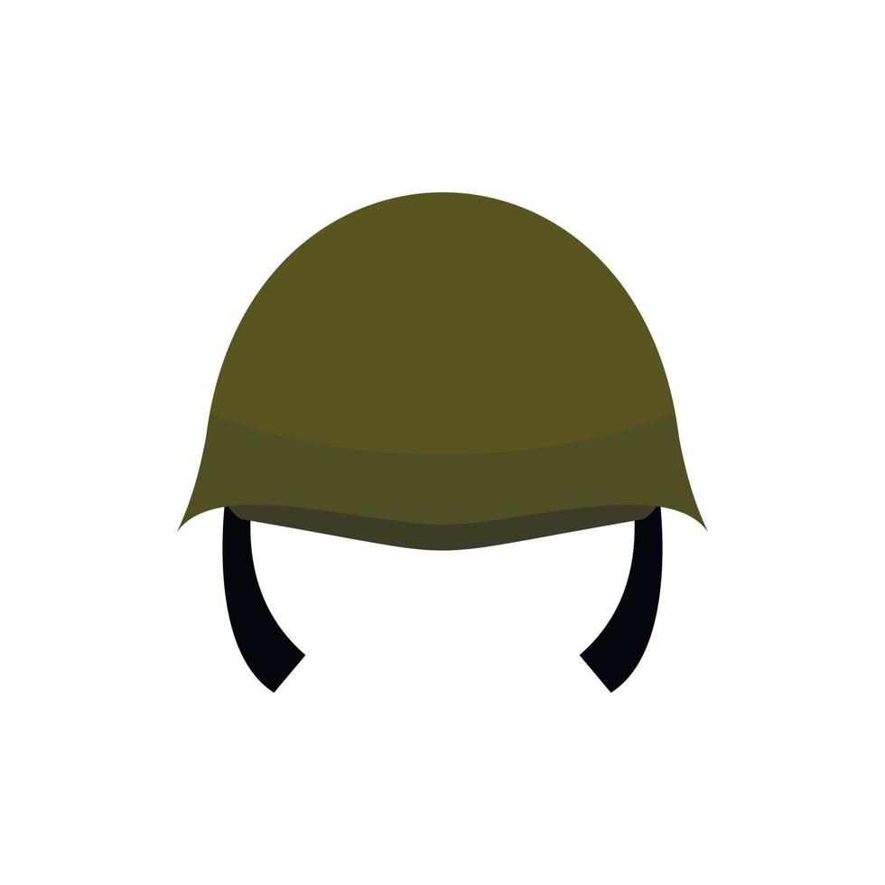 Military helmet icon, flat style 14465413 Vector Art at Vecteezy