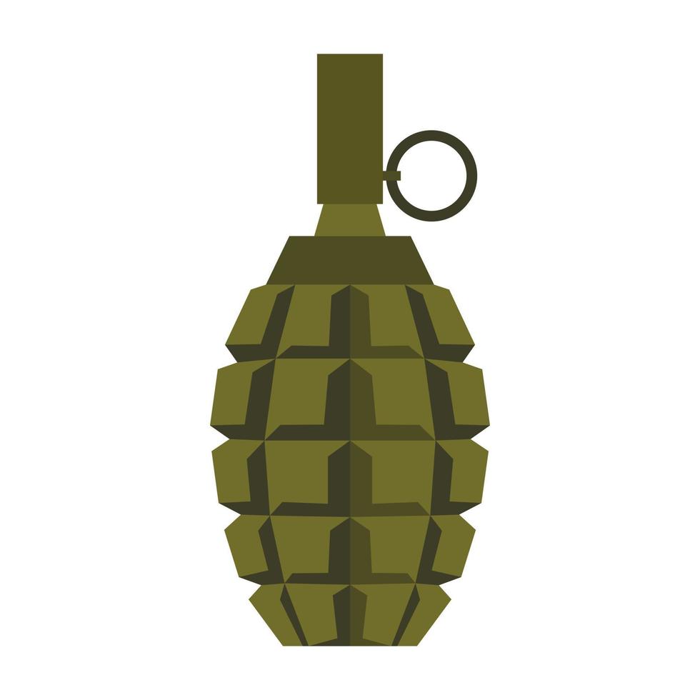 Hand grenade icon in flat style vector