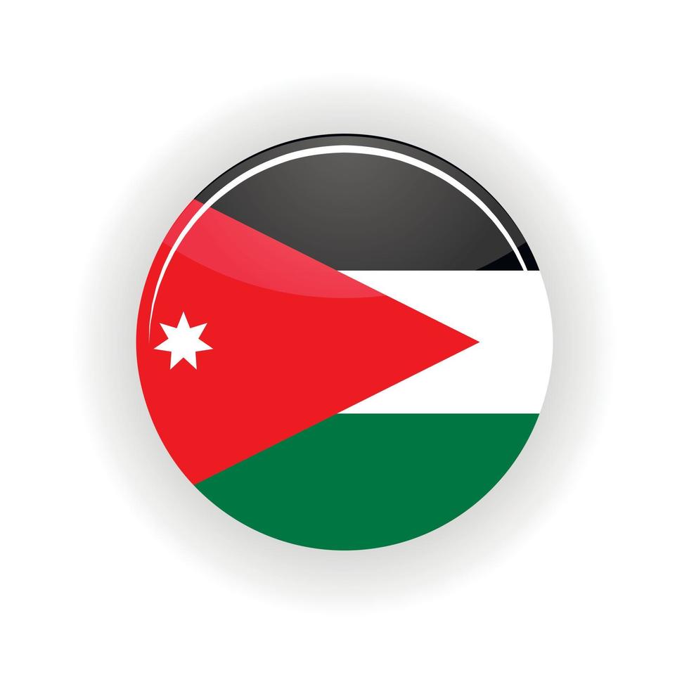 círculo de icono de jordania vector