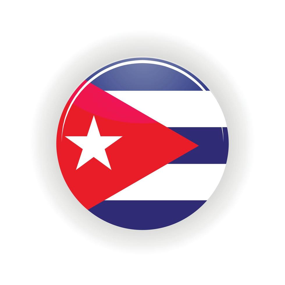 círculo de icono de cuba vector