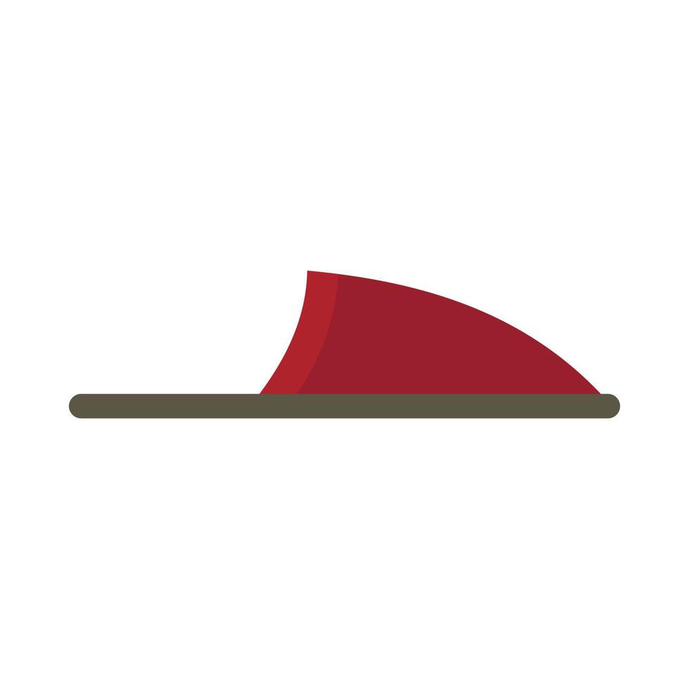 Red slipper icon in flat style vector