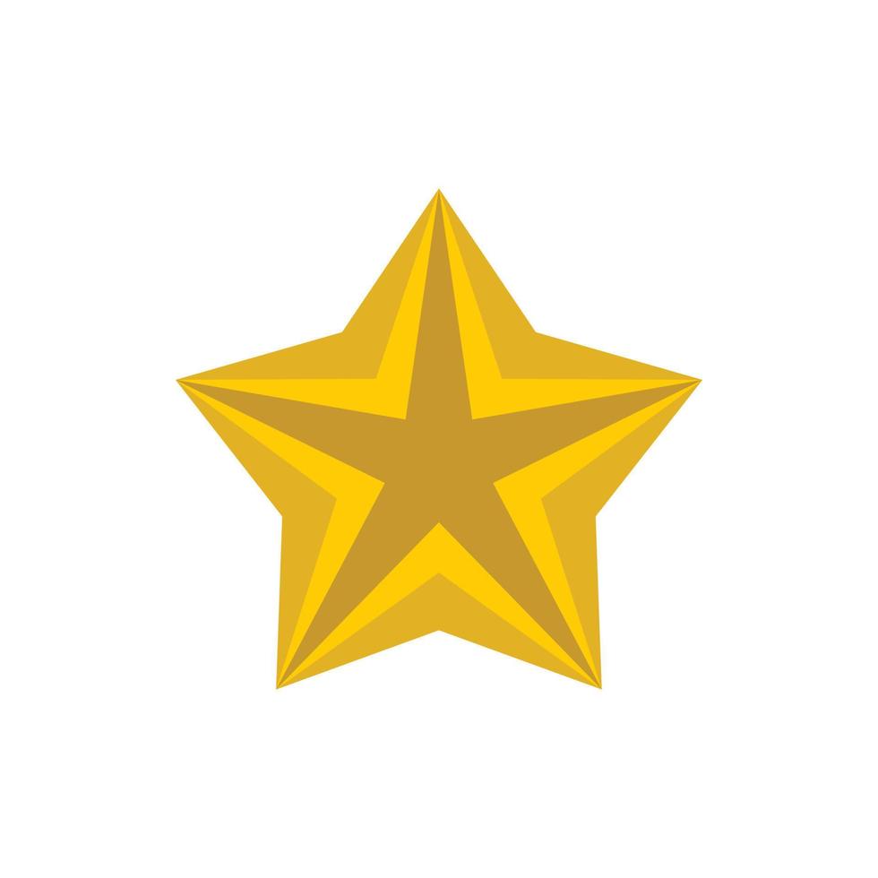 icono de estrella dorada, estilo plano vector