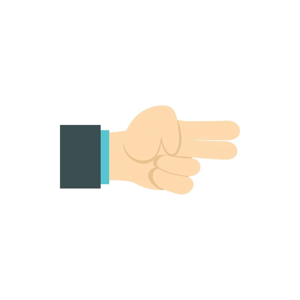 Gesture index and middle finger together icon vector