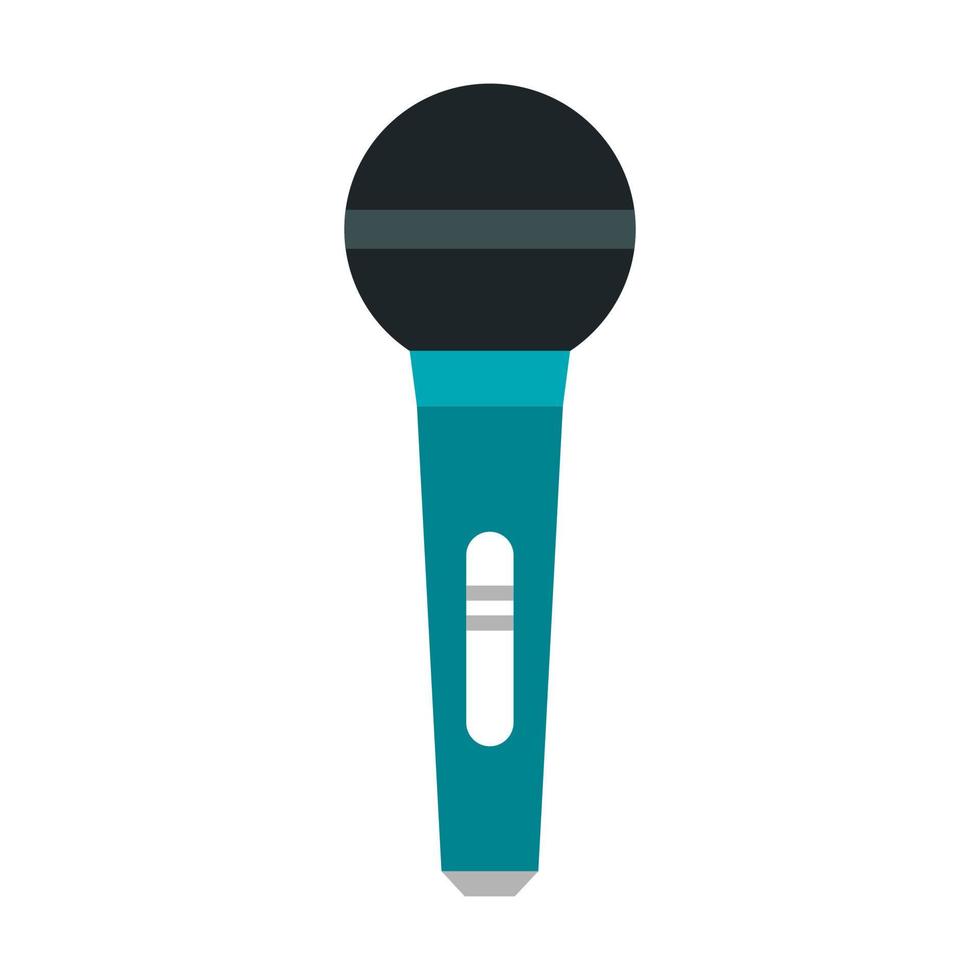 Microphone icon in flat style vector