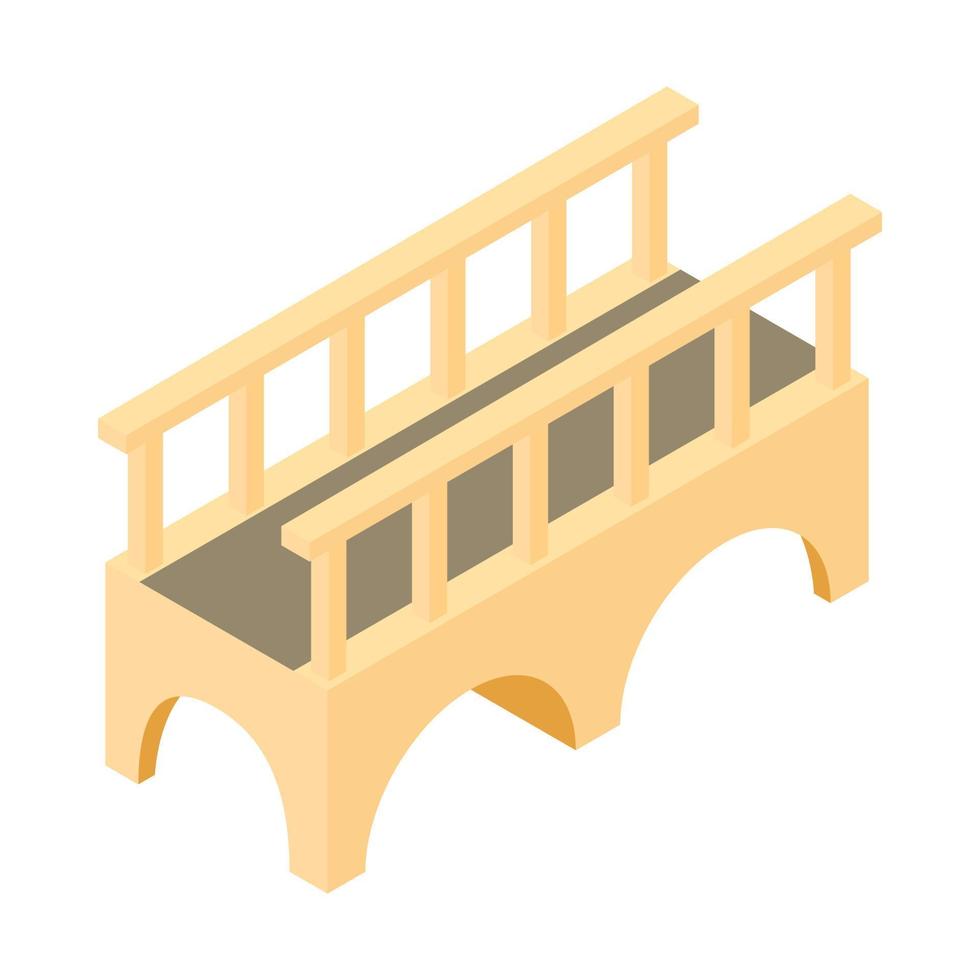 Bridge for transit icon, cartoon style vector