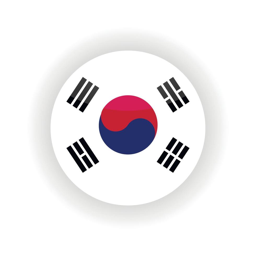 South Korea icon circle vector