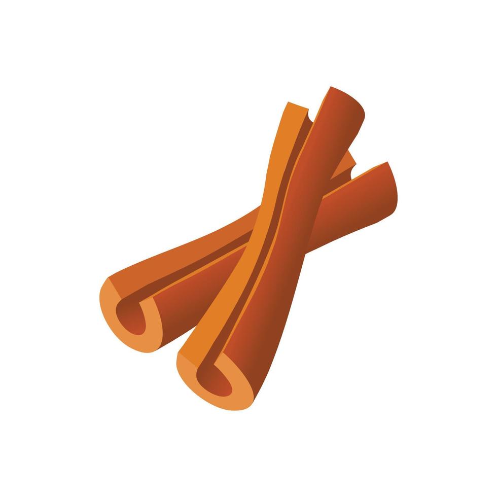 Cinnamon sticks icon, cartoon style vector