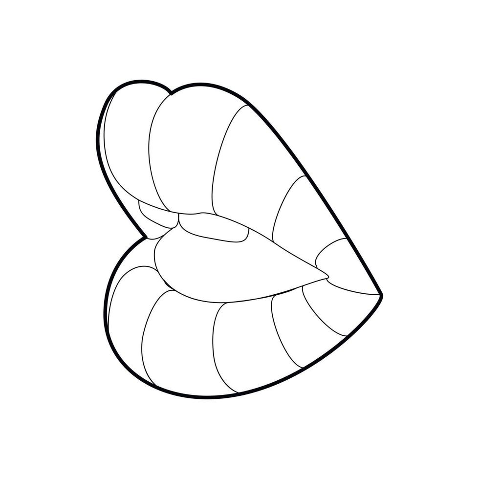 Erotic open mouth icon, outline style vector