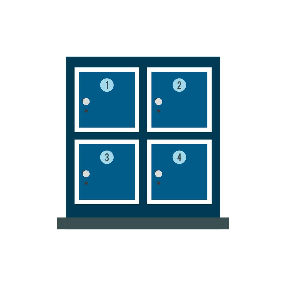 Cell for storage bags in store icon, flat style vector