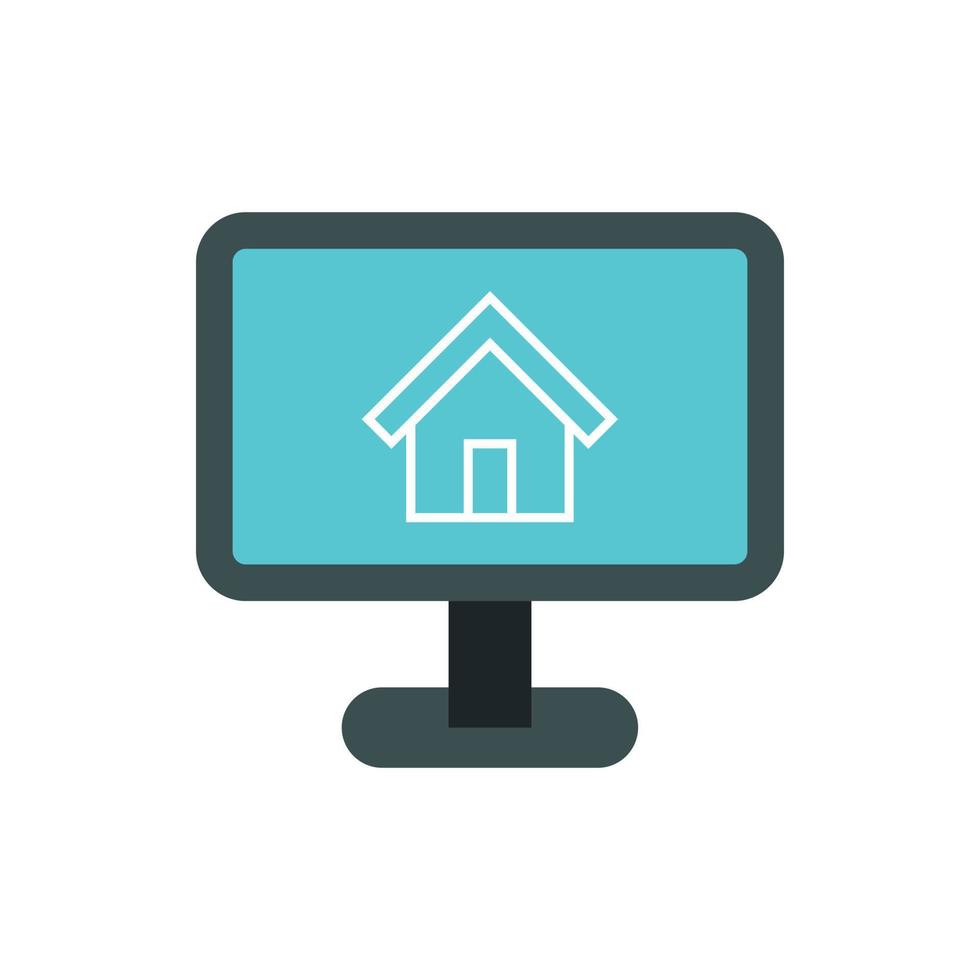 Layout of house icon, flat style vector