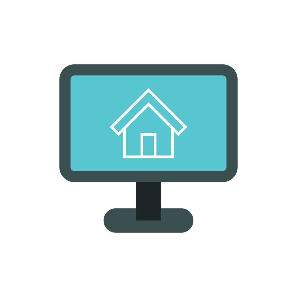 Layout of house icon, flat style vector