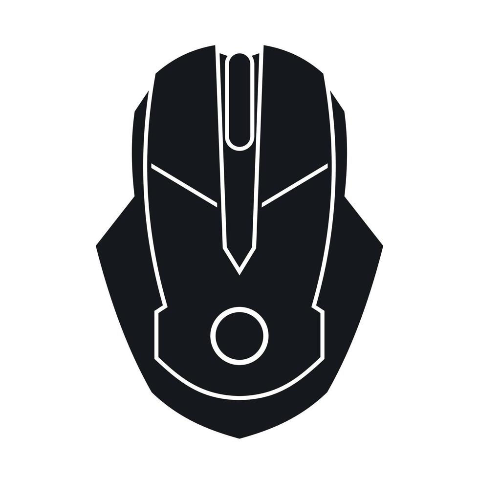 Computer mouse icon, simple style vector