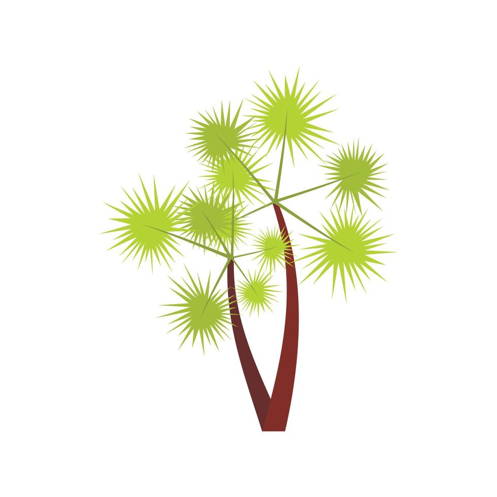 Prickly palm icon, flat style vector