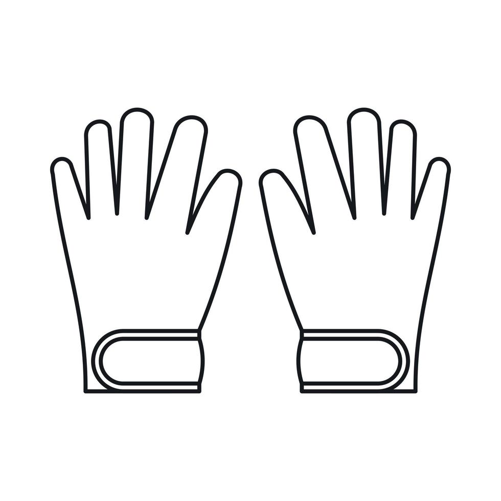 Winter gloves icon, outline style vector