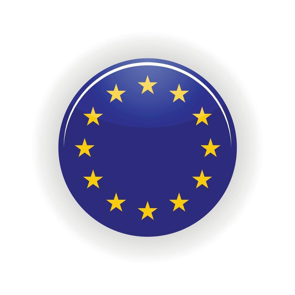 círculo de icono de la unión europea vector