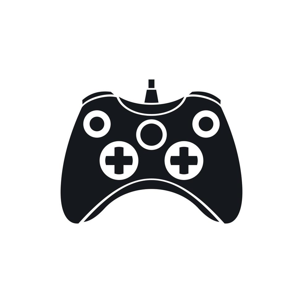 Video game controller icon, simple style vector