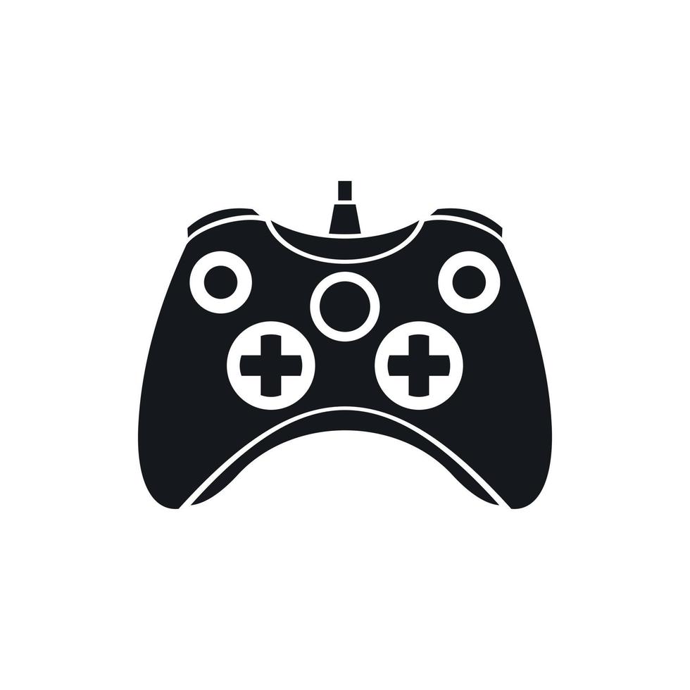 Video game controller icon, simple style vector