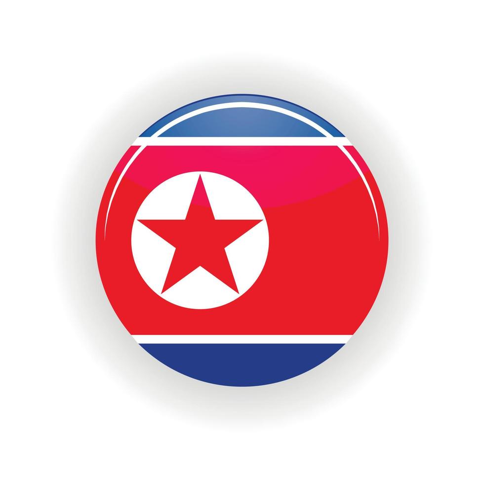North Korea icon circle vector