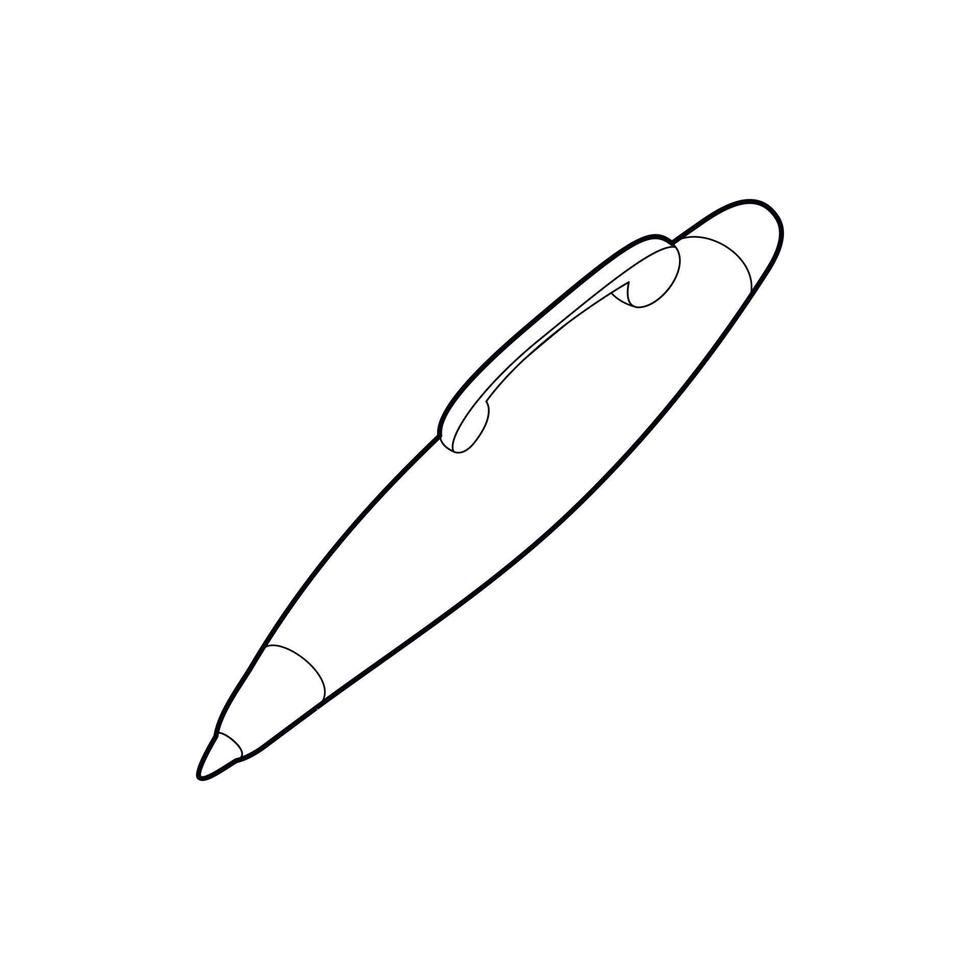 Pen icon, outline style vector