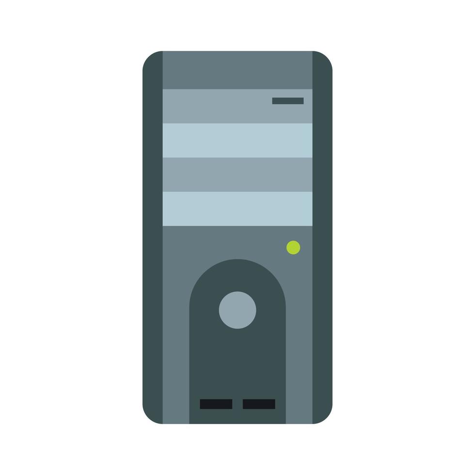 System unit of a computer icon, flat style 14465826 Vector Art at Vecteezy
