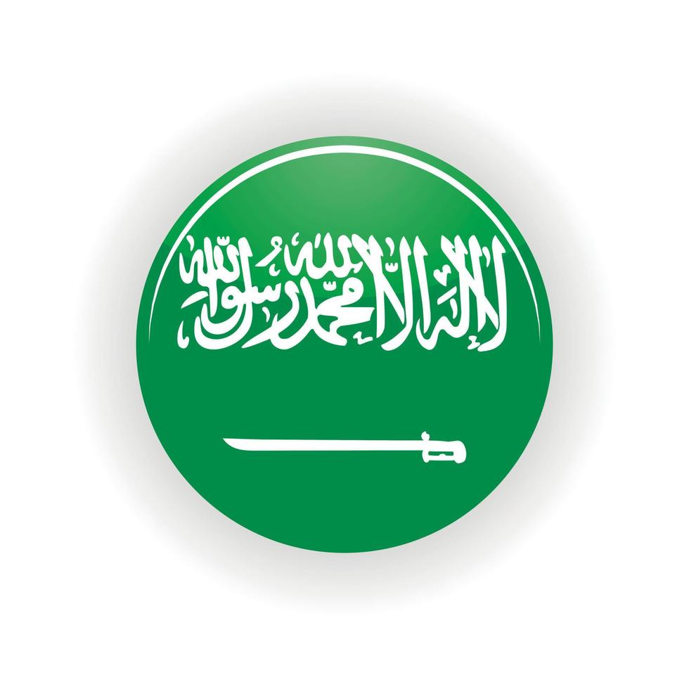 círculo de icono de arabia saudita vector