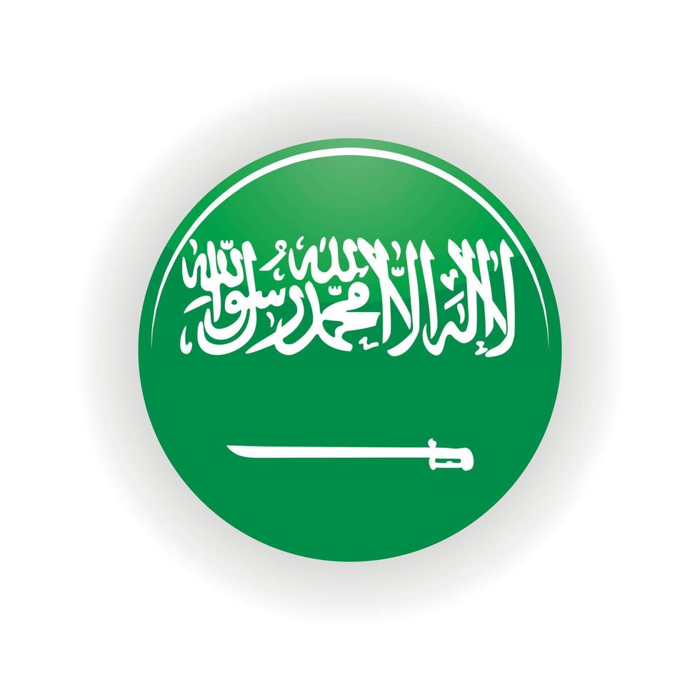 Saudi Arabia icon circle vector