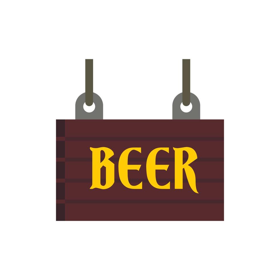 icono de letrero de cerveza callejera, estilo plano vector