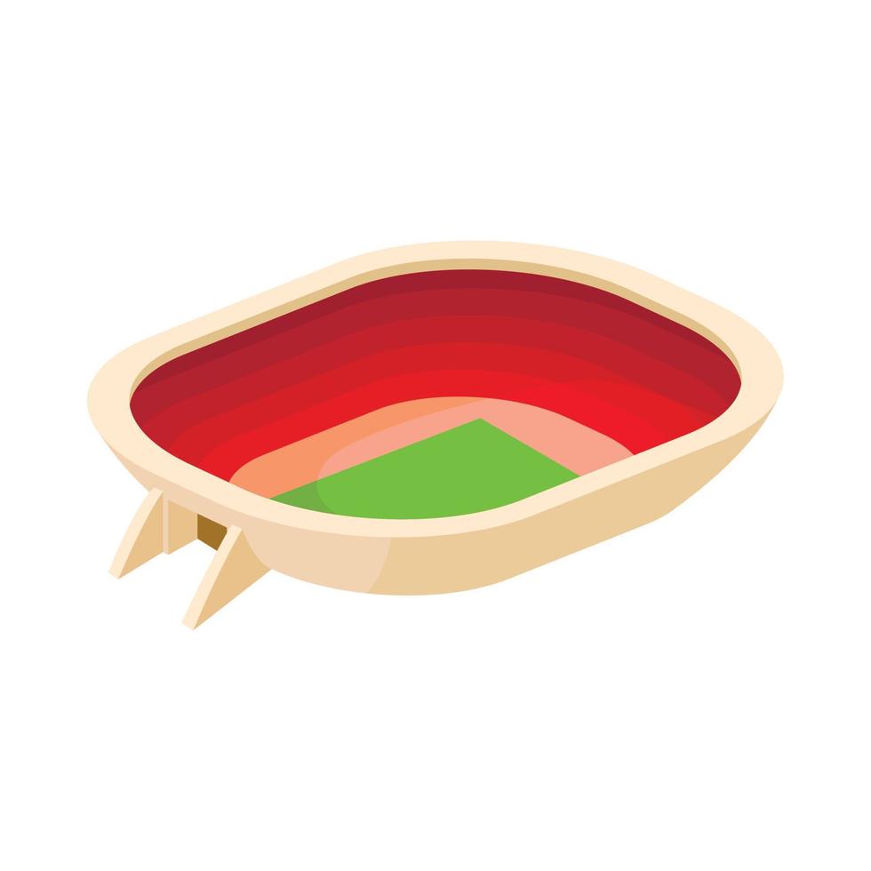 Square stadium icon, cartoon style vector