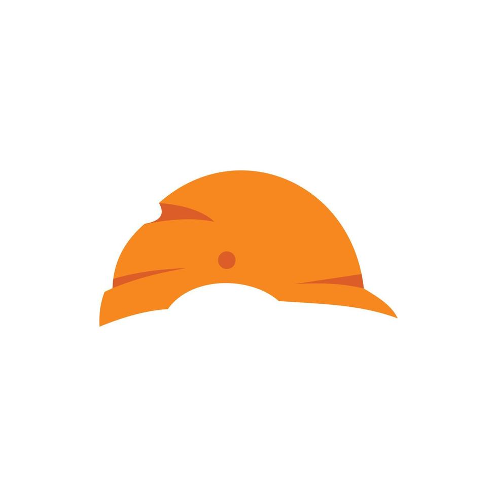 Construction helmet icon, flat style vector
