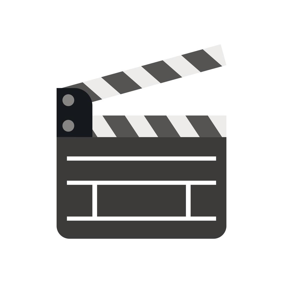 Clapboard icon in flat style vector