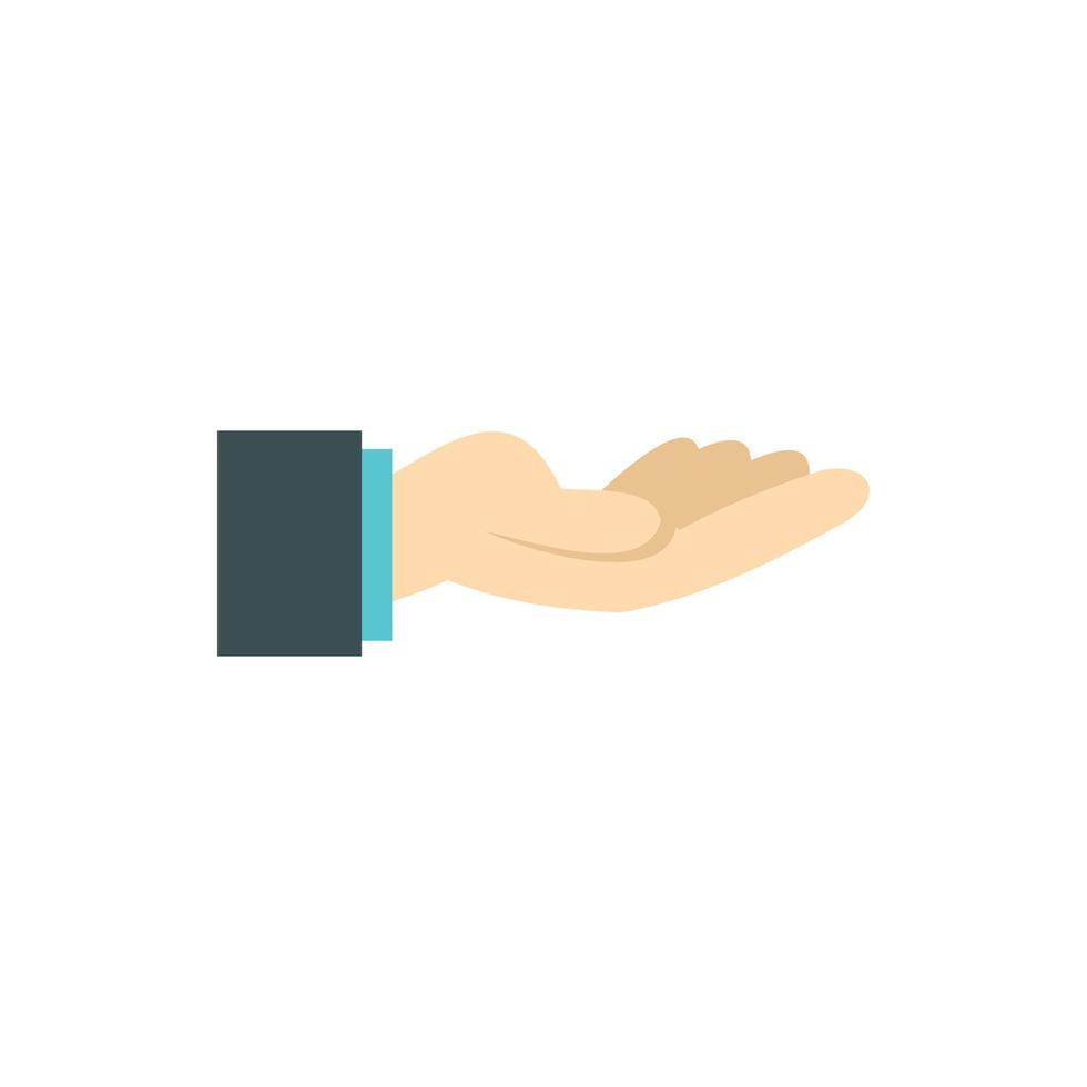 Gesture of charity icon, flat style vector