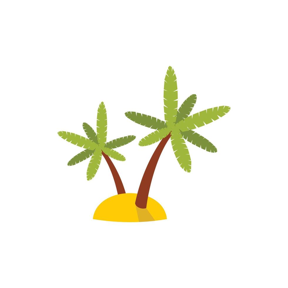 Palm trees icon in flat style vector