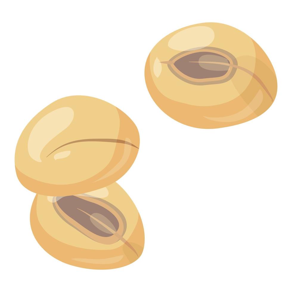 Soya beans icon, cartoon style vector