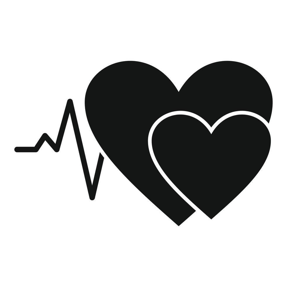 Cardiology icon, simple style vector