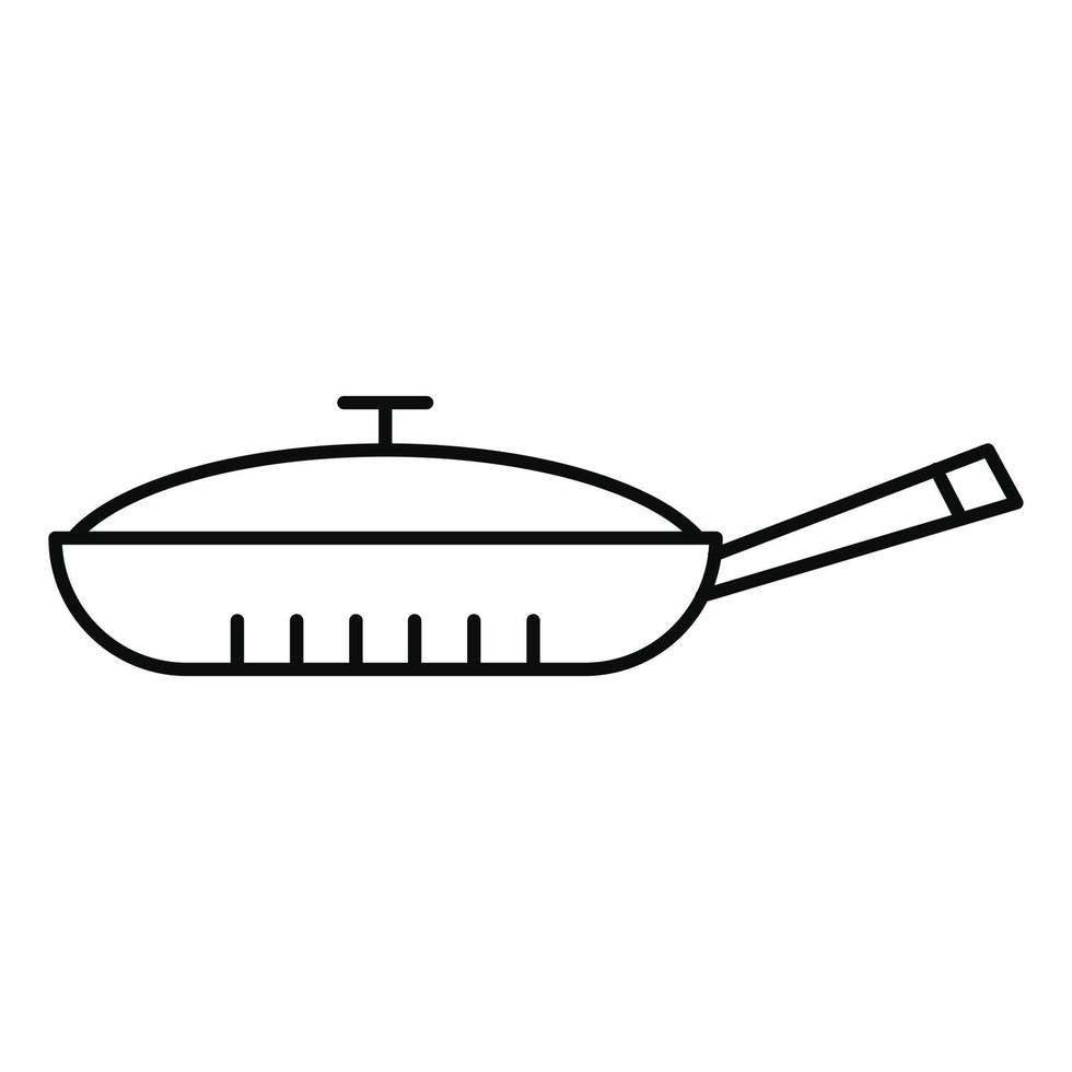 Closed pan icon, outline style vector