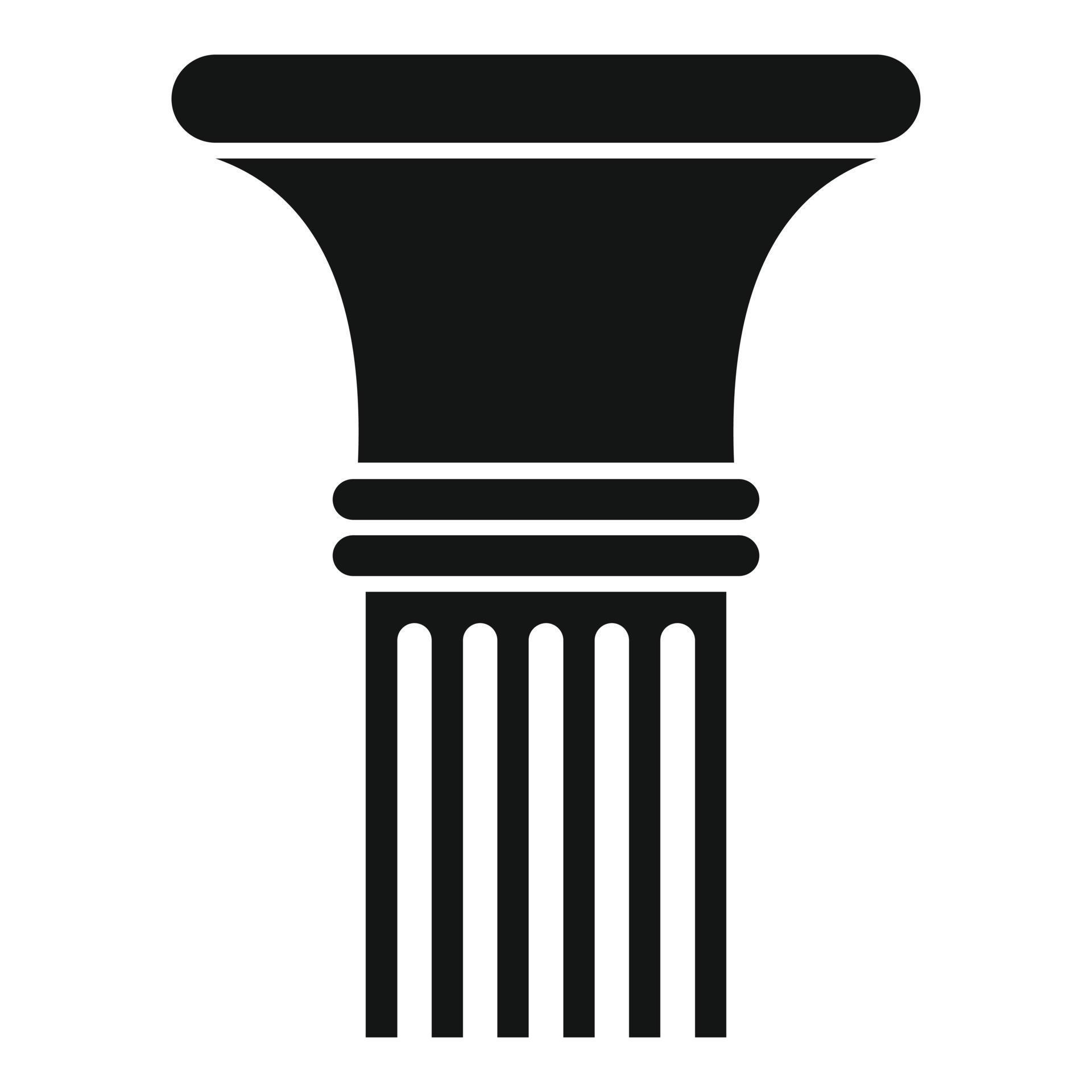 Fluted column icon, simple style. 14466019 Vector Art at Vecteezy