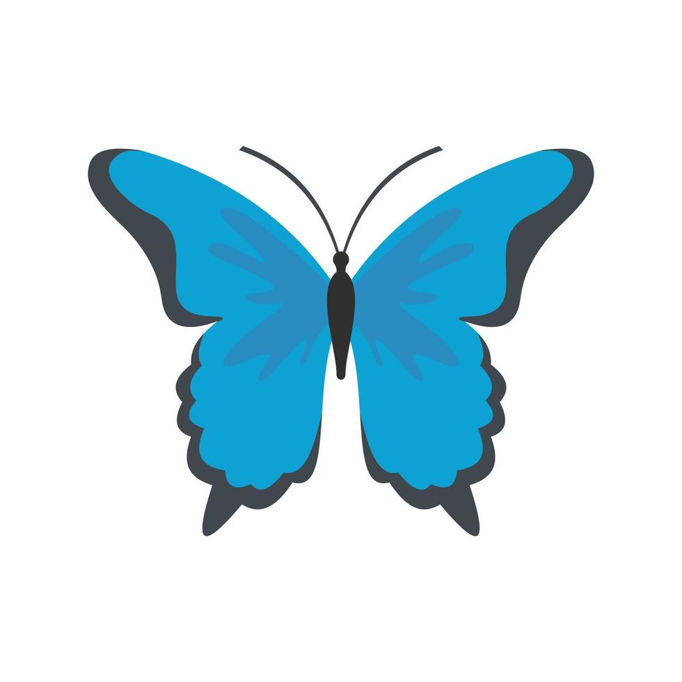 icono de mariposa insecto, estilo plano. vector