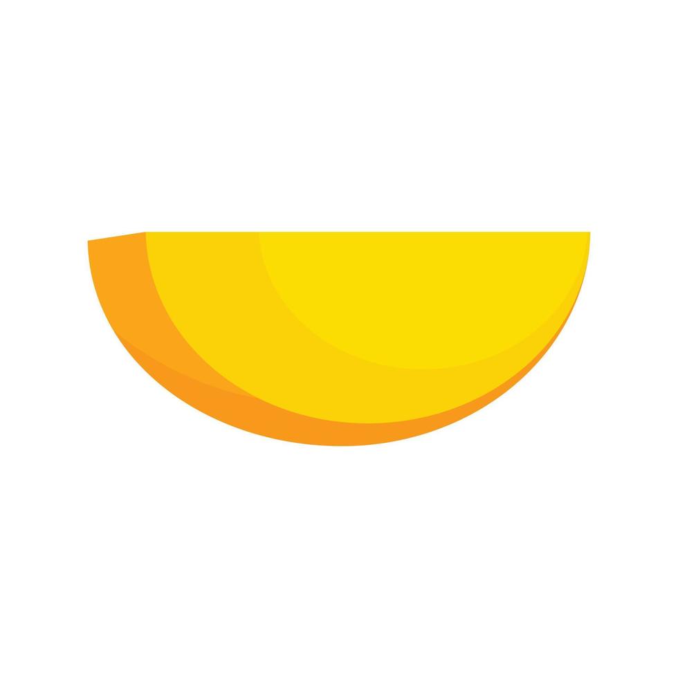 Half of mango icon, flat style vector