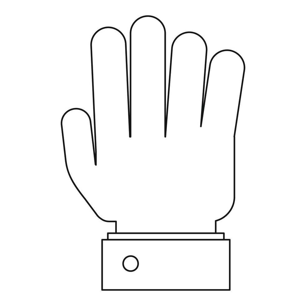 All finger icon, outline style. vector